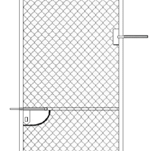 SINGLE LEAF SECURITY GATE WITH TOP SECTION - FOR NARROWER OPENINGS - VG01