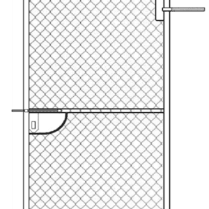 SINGLE LEAF SECURITY GATE- FOR NARROWER OPENINGS- VG1